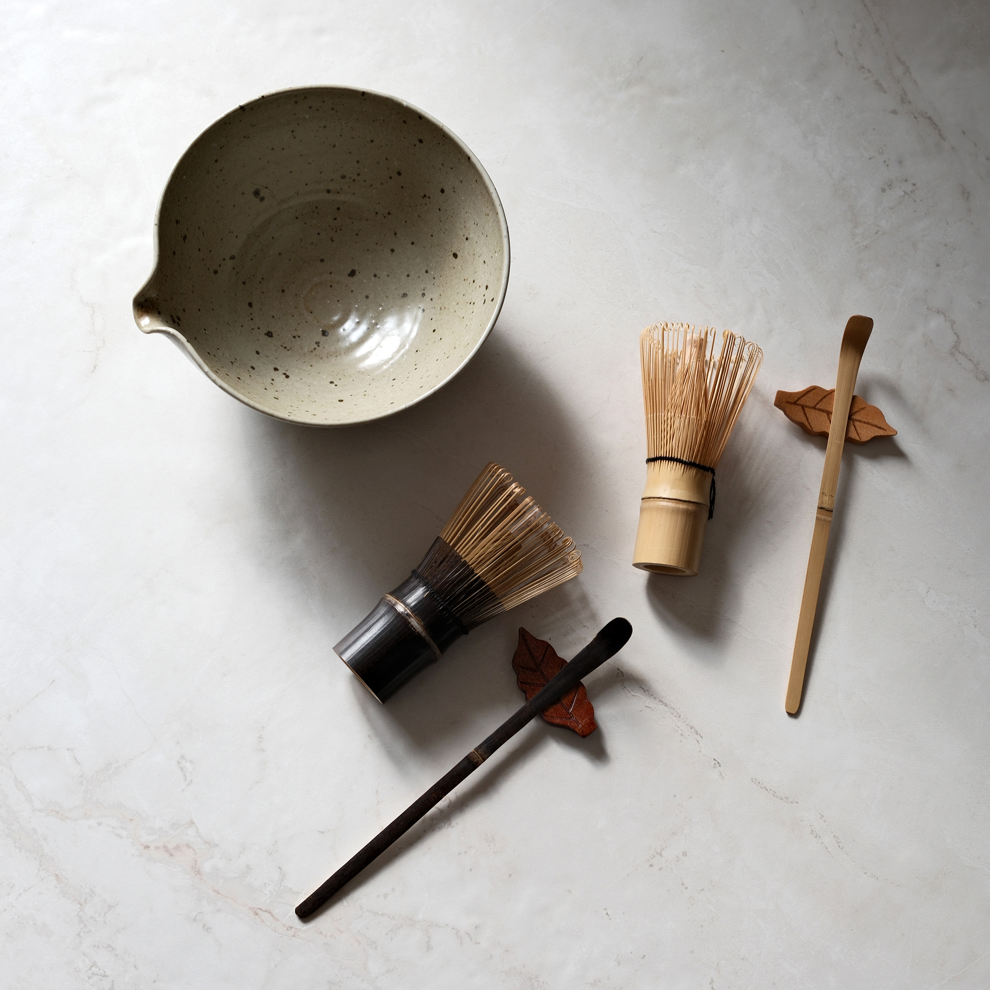 CREATE YOUR OWN MATCHA SET / Handmade Rough Pottery Matcha Bowl & Tea Ceremony Set, Handcrafted and Glazed, with Natural Bamboo Utensils, ideal as Gift Set, Gift Ideas