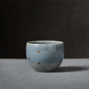 Handcrafted Teacup – Blue Glazed | Jingdezhen Porcelain | Aesthetic Simplicity for Gong Fu Cha Ceremonies