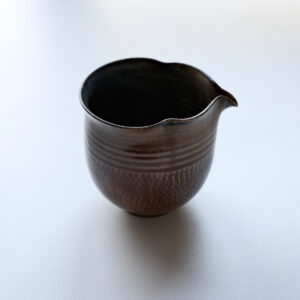 Handcrafted Fair Cup (Cha Hai) – Dark Brown with Subtle Gray Sheen for exceptional Gong Fu Cha Tea