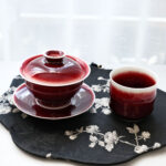 "Exclusive" Handmade Gaiwan-Set – Chinese Red Lang-Yao | Unique Collector’s Piece for Tea Connoisseurs & Aesthetes