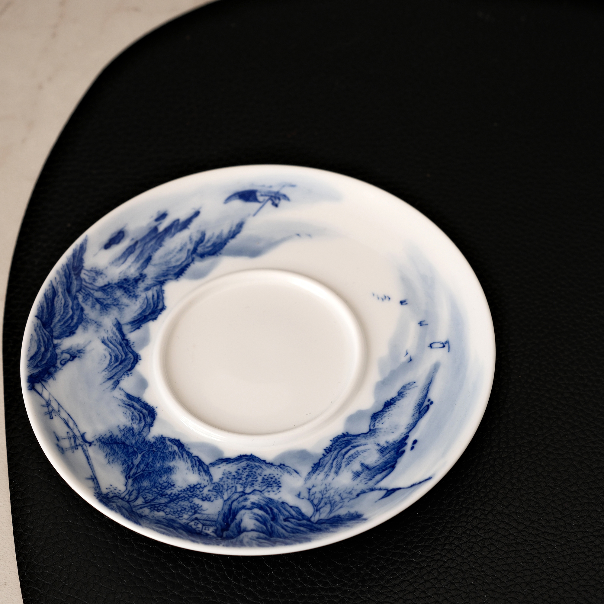 "Very Exclusive" Hand-Painted Jingdezhen Qinghua Gaiwan-Set – Traditional Landscape Painting – Handmade Blue & White Porcelain for Gong Fu Cha | Unique Tea Ceremony Piece - Image 17