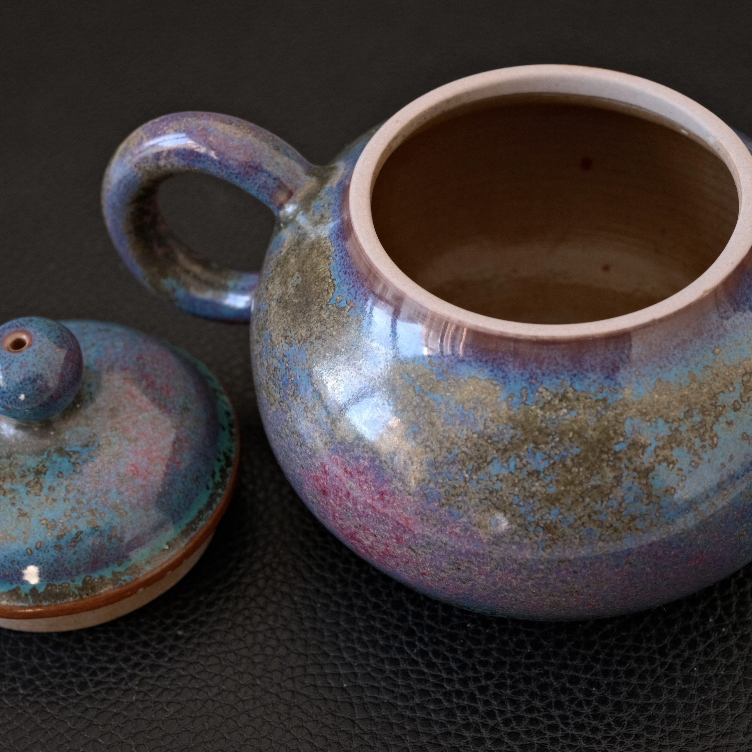Kiln God's Gift – Handcrafted Jun Porcelain Tea Set, Color-Changing in Fire | Blue - Image 7